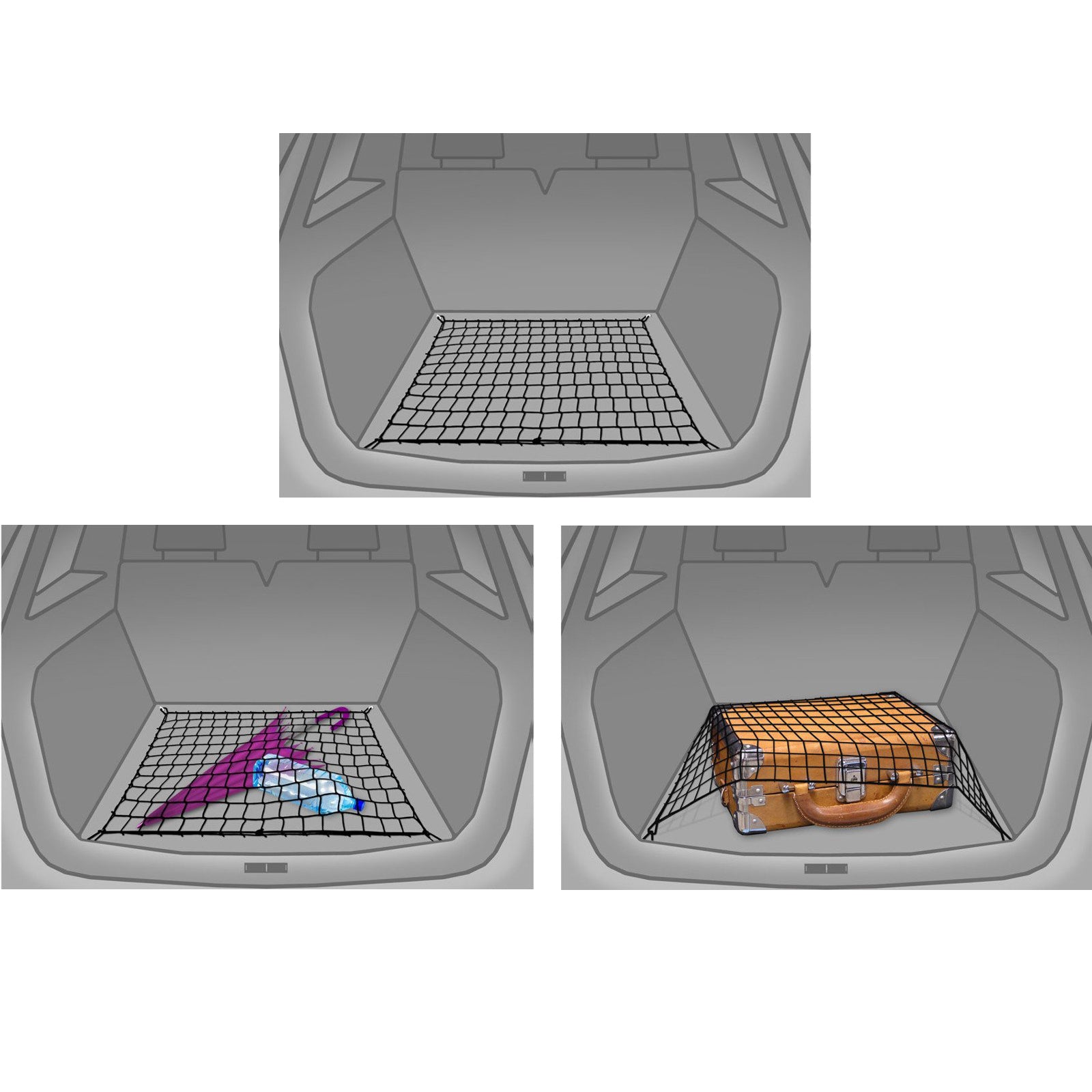 Autosiatki Kofferraumbodennetz Netz Gepäcknetz für Renault Grand